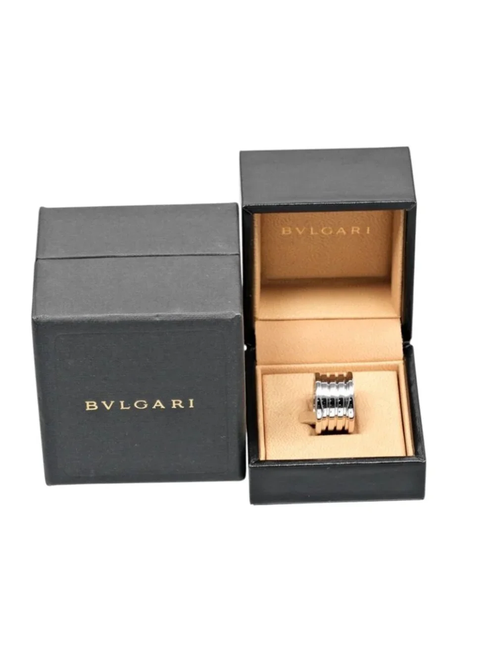 Bvlgari B.Zero1 5 Band 18K White Gold Ring 13.5